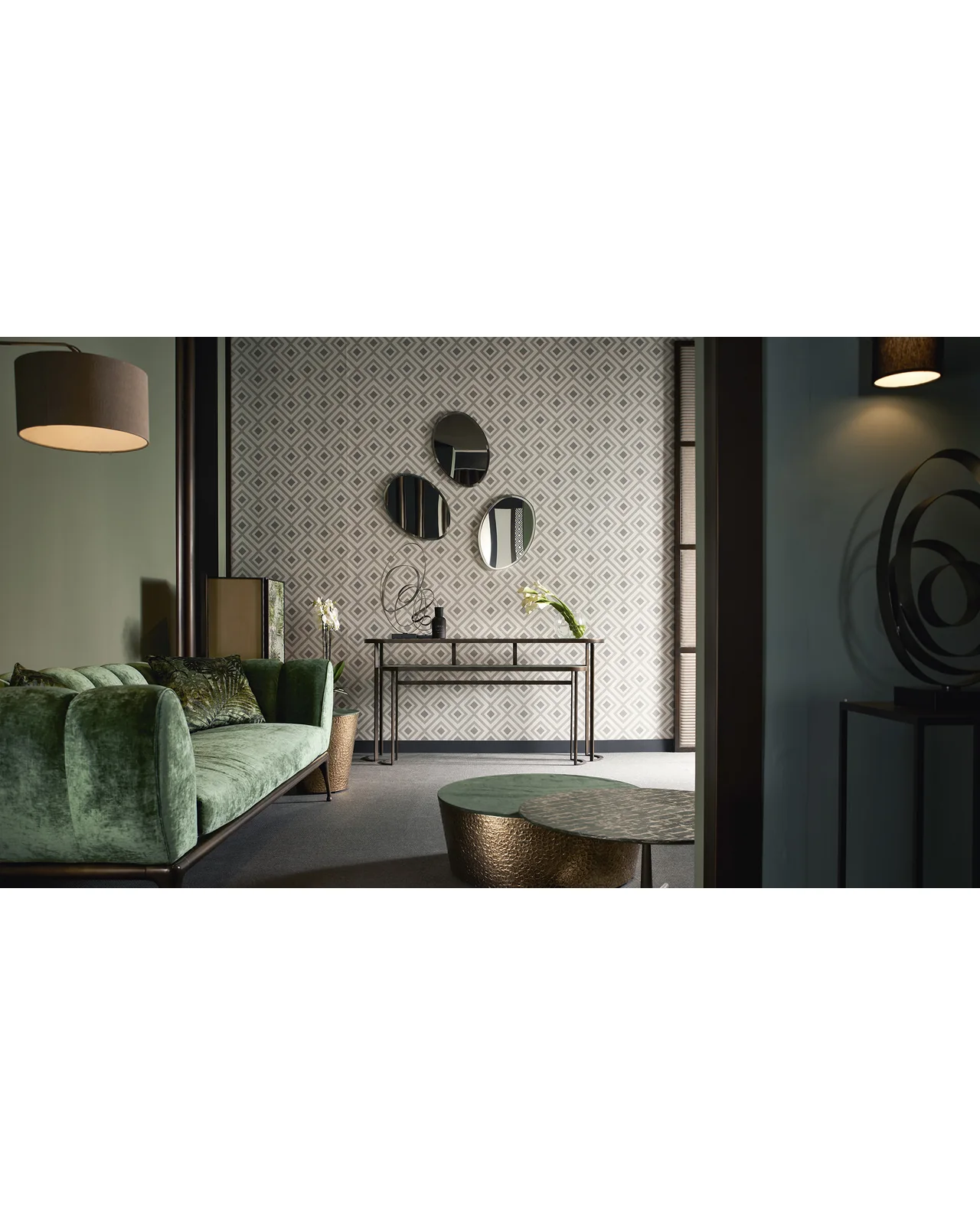 Stone Mirror by Cantori, in an interior setting, photo 6 of 6