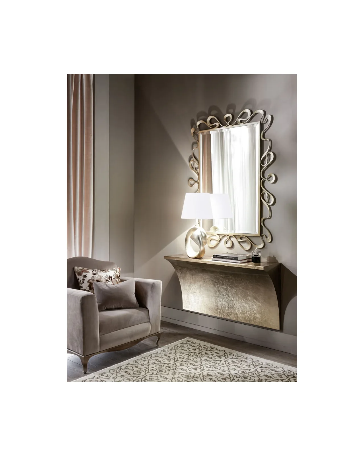 Tropea console table by Cantori, in an interior setting, photo 6 of 7