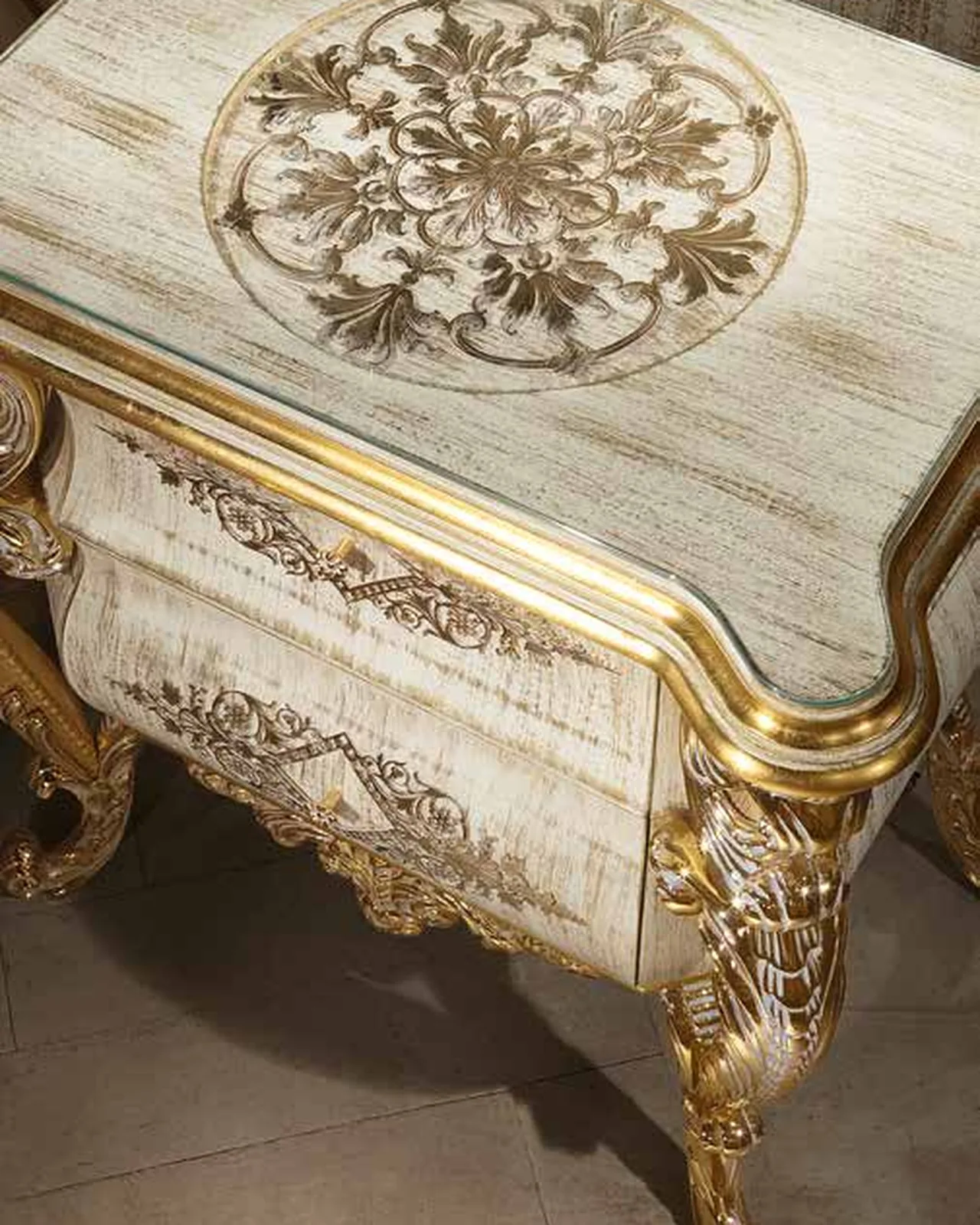 Aida Bedside Table AD002, Cappelletti Aida collection, classic Italian bedside table product view, photo 1 of 4