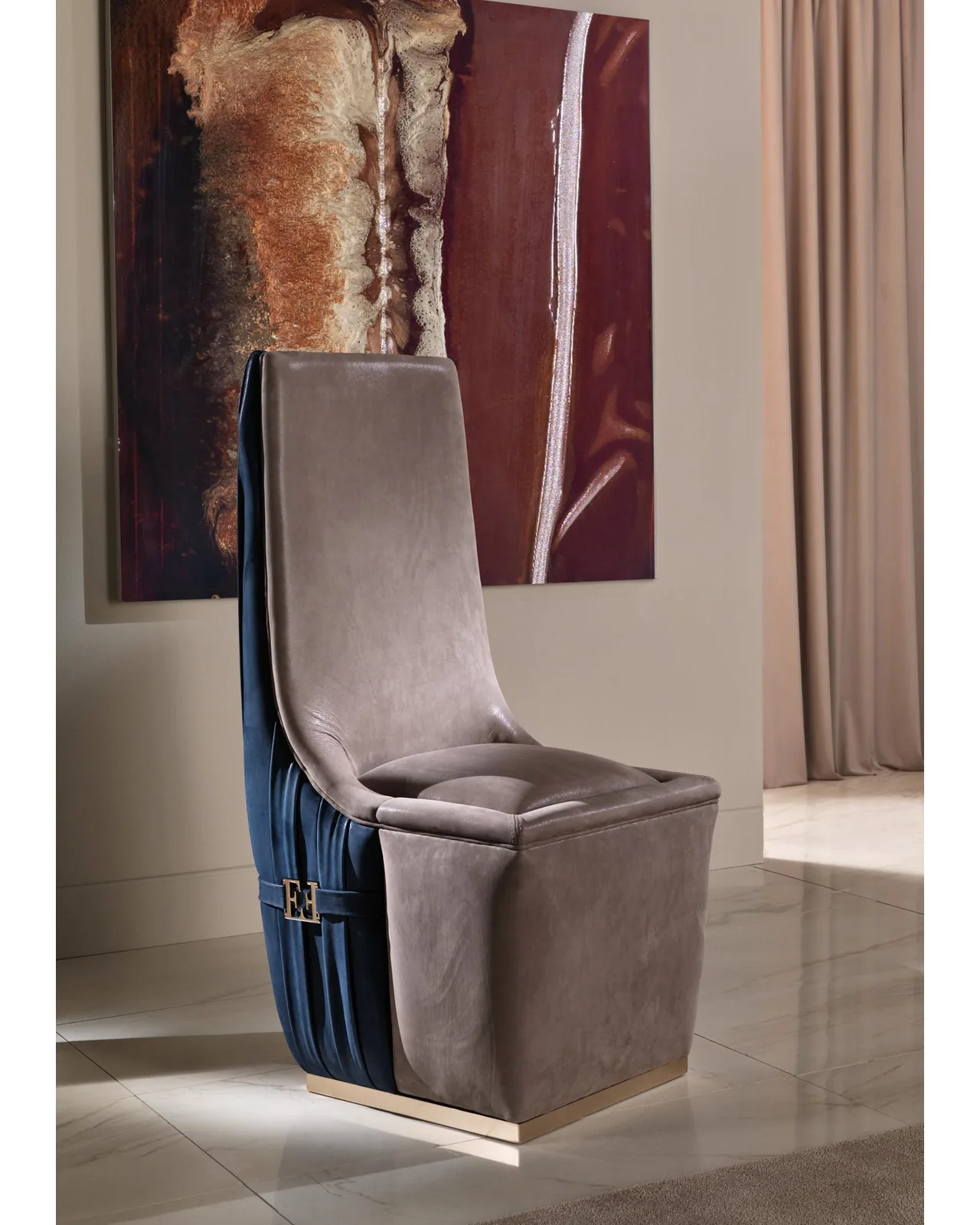 Aglaia Armchair by Epoque, Exence collection, Italian armchair in a modern living room, photo 1 of 3