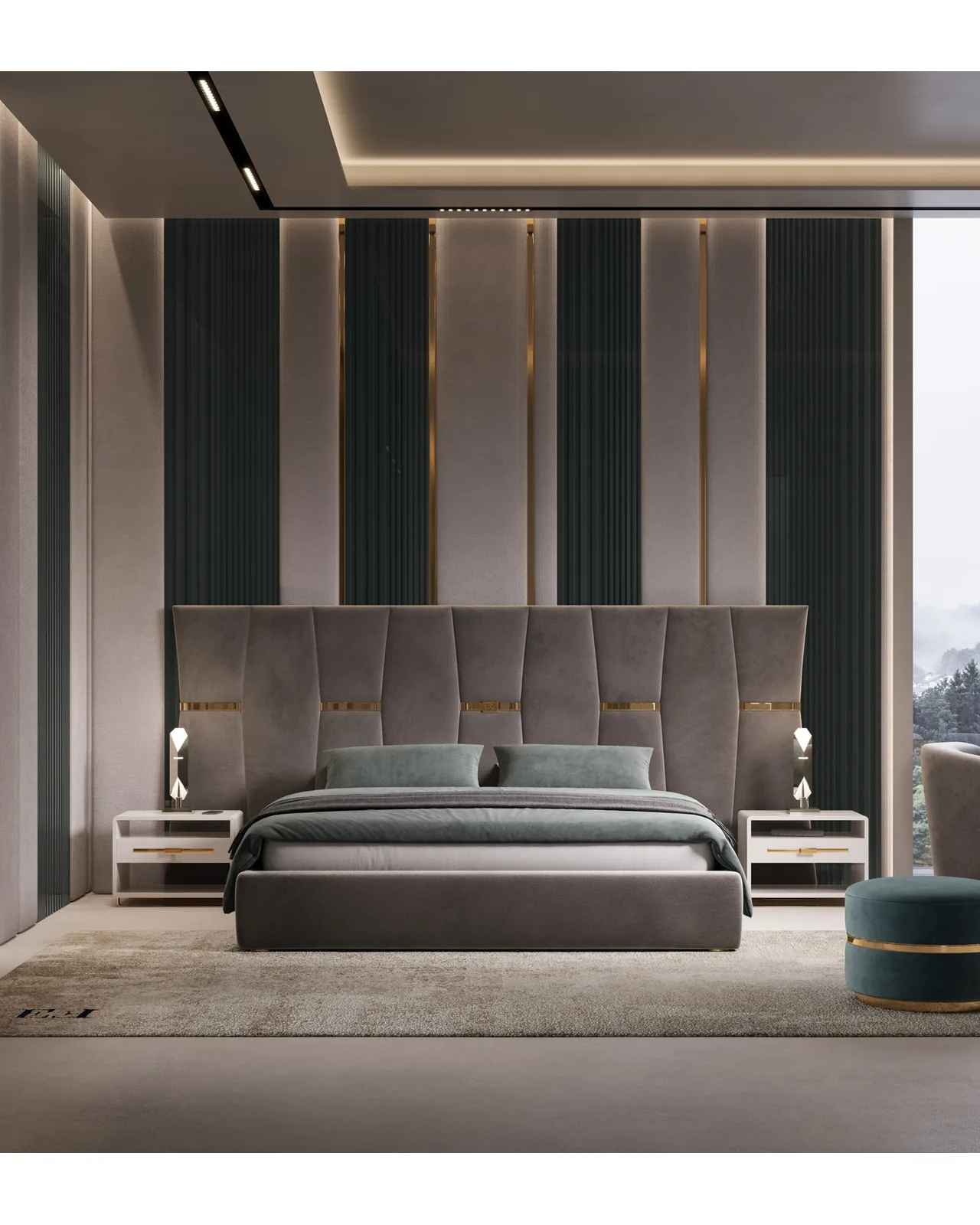 Comodino Cromo Plus di Epoque, in una camera da letto, foto 1 di 2, catalogo Nobili Design