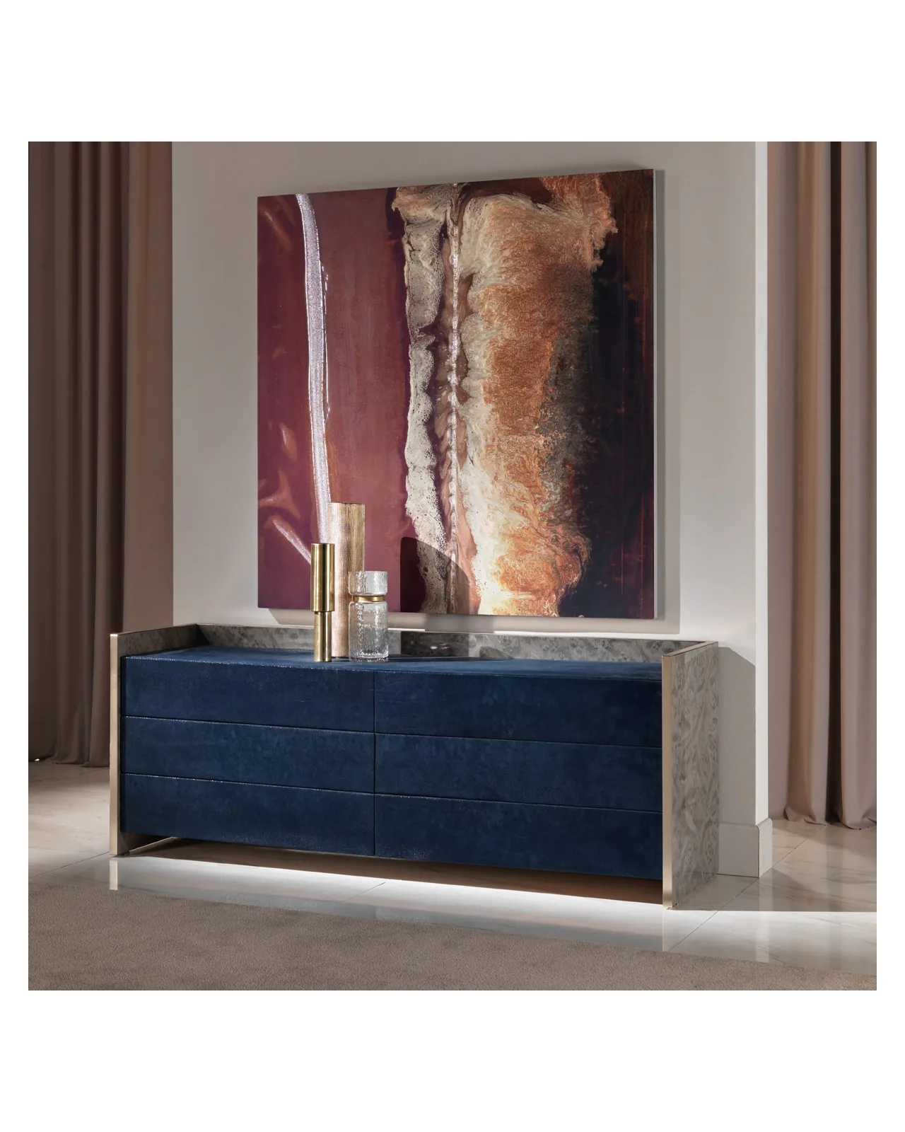 Eagle Dresser by Epoque, in a bedroom setting, photo 1 of 3, Nobili Design catalog