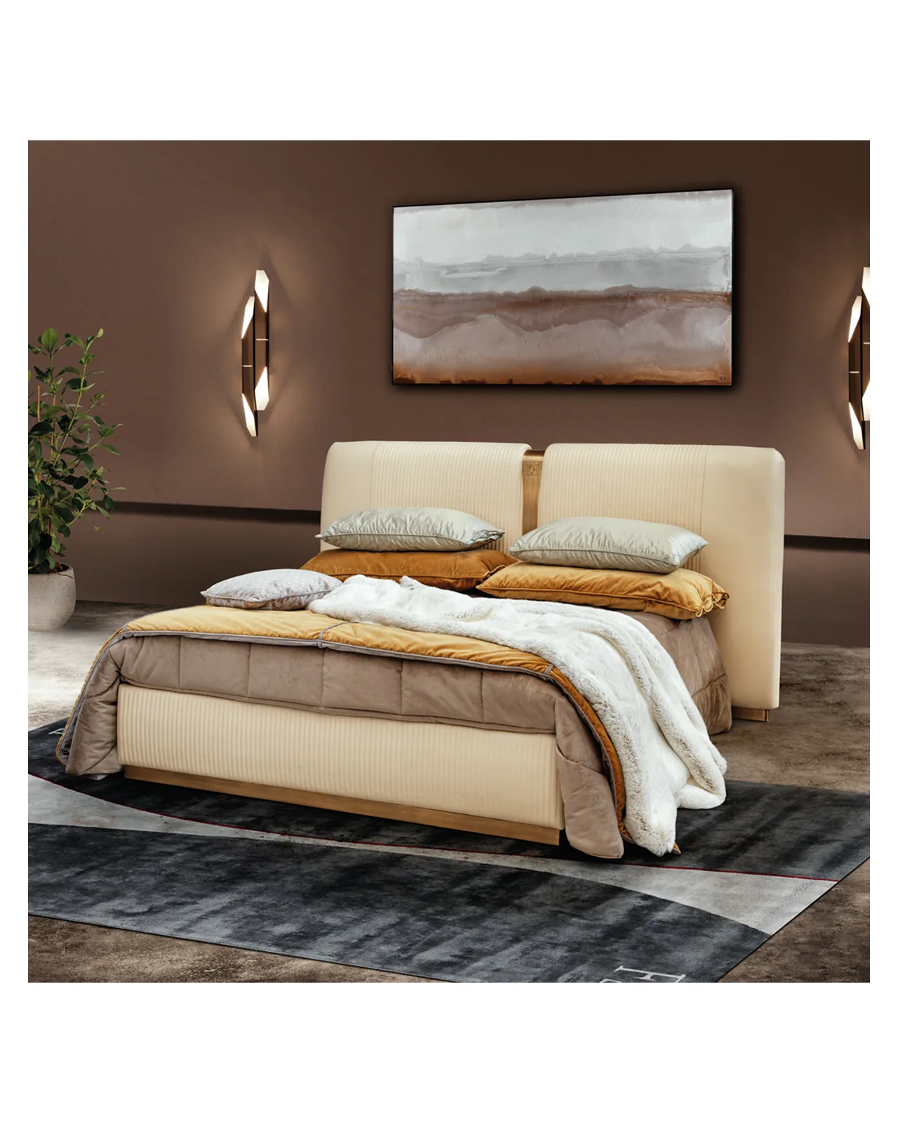 Nife Bed by Epoque, in a bedroom setting, photo 2 of 5, Nobili Design catalog