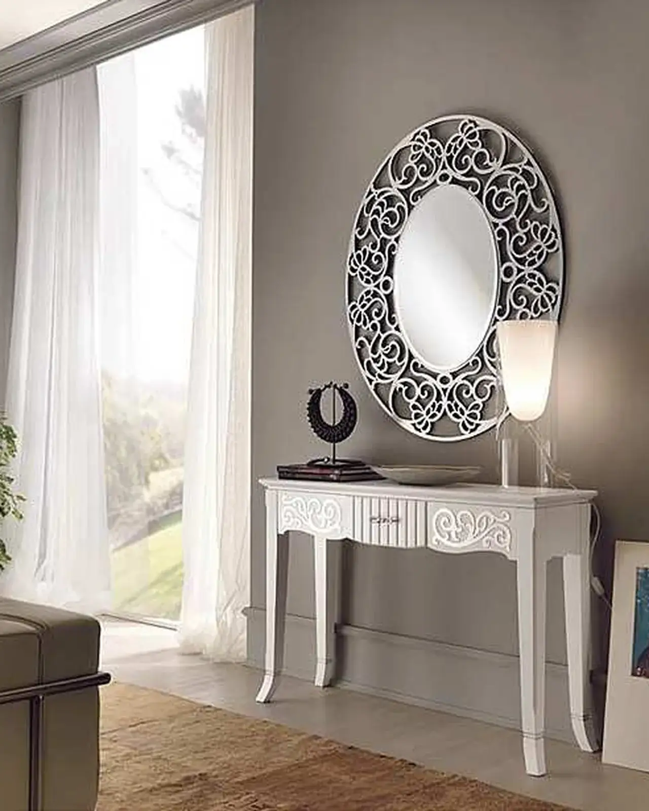 New Deco Console with Natural Panels – hand-carved wood panel detail, Francesco Pasi New Decò