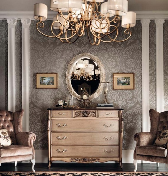 Classic bedroom wardrobe with 2 doors made of wood Gran Guardia 6