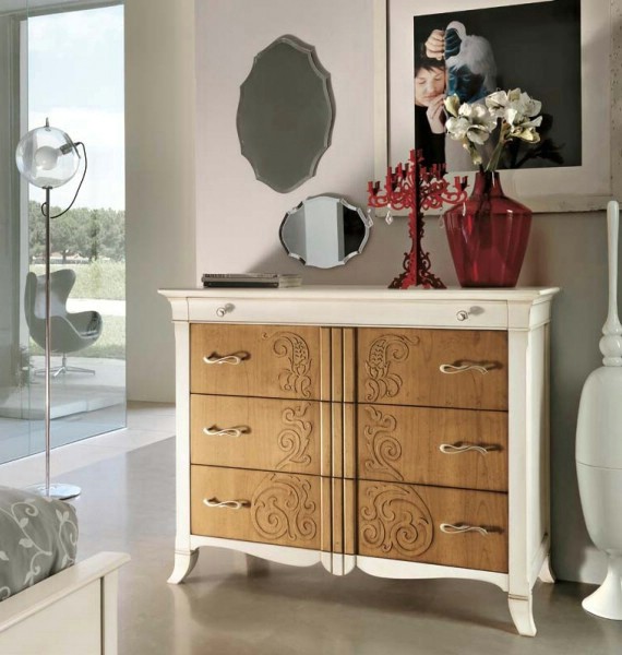 New Deco classic upholstered beds made of wood 9