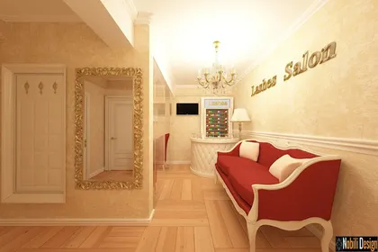 Interior design beauty salon modern concept