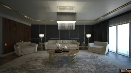 Opulent interior design project for a modern house