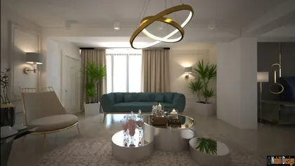 Contemporary interior design project in a house 