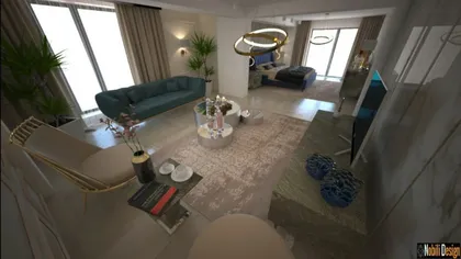 Contemporary interior design project in a house 