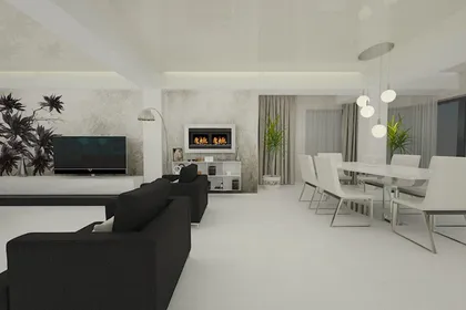 Contemporary style interior design project for a home 