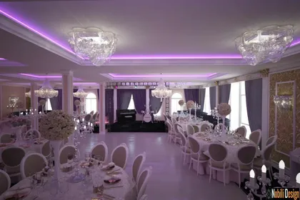Interior design wedding restaurant reception project 