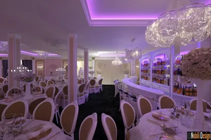 Interior design wedding restaurant reception project 
