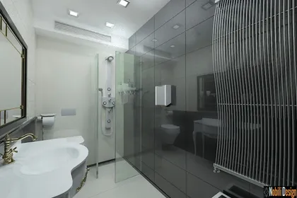 Sleek beauty salon interior design concept 