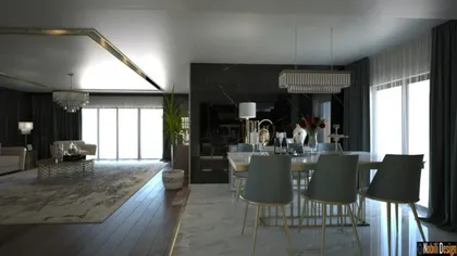 Interior design project for a modern house in Monaco
