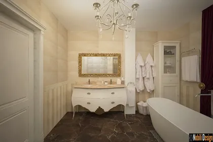 Luxury classic interior design apartment project in Monaco