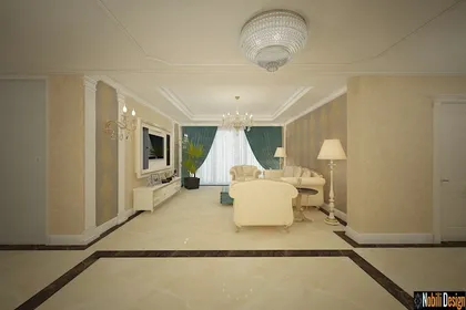 Luxury classic interior design apartment project in Monaco