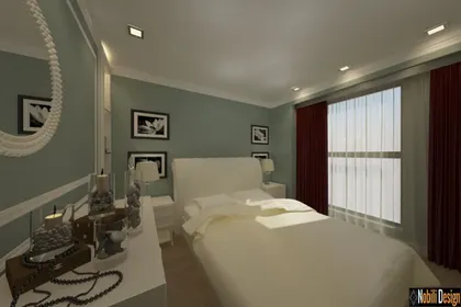 Interior concept for classic  room apartment - bedroom furniture for apartments.
