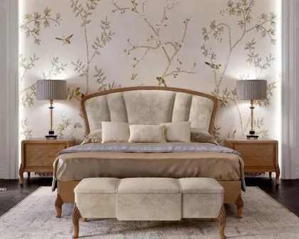 Modern bedroom upholstered bed Ocean, modern italian bed