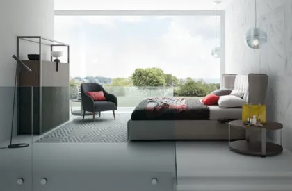Modern upholstered bed Aspen collection, luxury bedroom sets