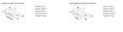 Size Modern upholstered bed Aspen collection (2)