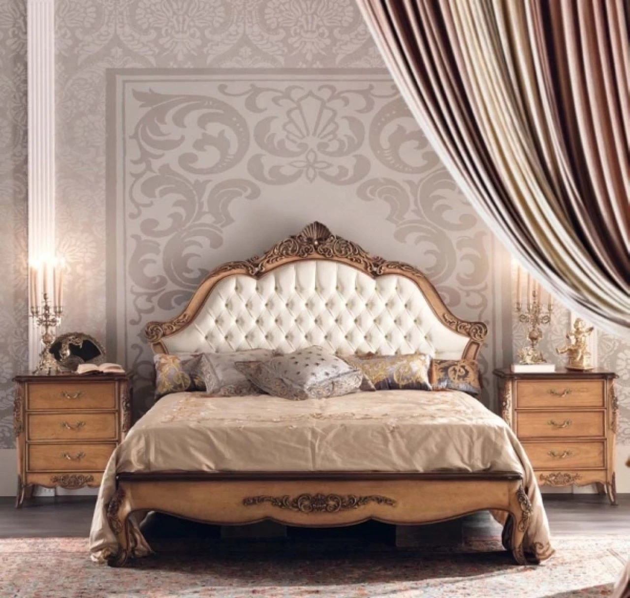 Gran Guardia Italian Bedroom Set, luxury bedroom furniture sets in one matching finish