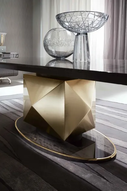 INFINITY RECTANGULAR TABLE WITHE METAL BASE