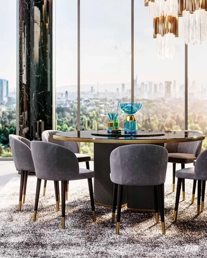 Fabian Without Lazy Susan Table, italian contemporary furniture