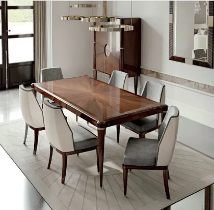 Elipse Table with Chairs, Italian dining chairs