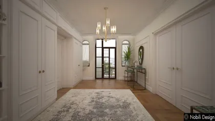 Design concept for modern house lobby