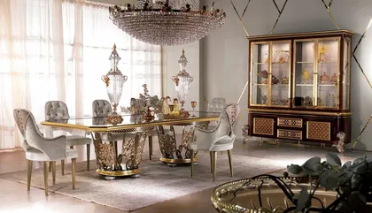 Sala da pranzo Arya, arredamento italiano di lusso, mobili esclusivi